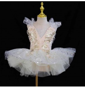 Girls toddlers champagne tutu skirts ballet dance dress jazz party party dancing costumes for kids